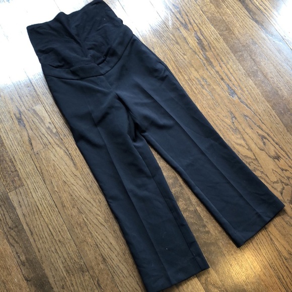 H&M MAMA Black Stretch Capri / Crop Trousers - Picture 3 of 5